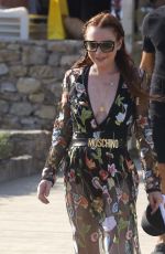 LINDSAY LOHAN at Her Lohan Club in Mykonos 08/08/2018