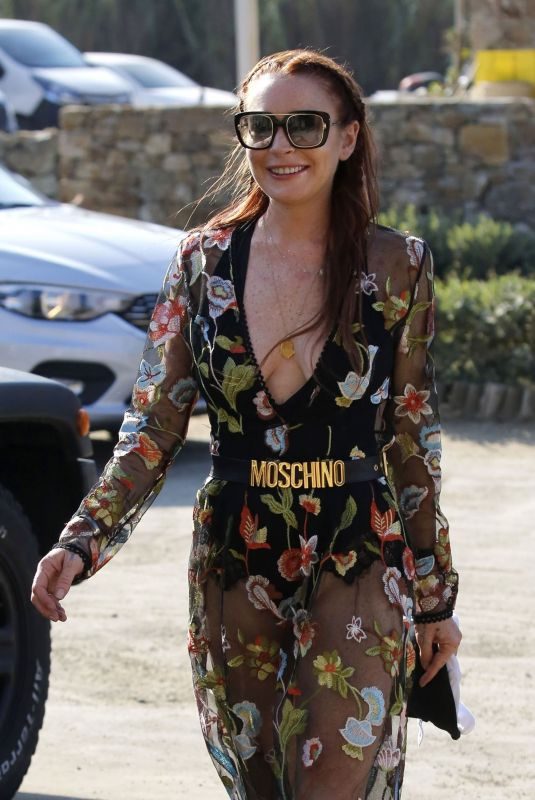 LINDSAY LOHAN at Her Lohan Club in Mykonos 08/08/2018