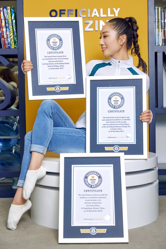 LIU TENG at Guinness World Records Presentation in Beijing 08/27/2018