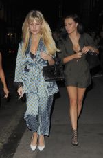 LOTTIE MOSS and EMILY BLACKWELL Night Out in London 08/18/2018
