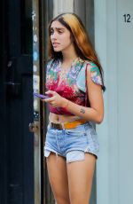 LOURDES LEON in Denim Shorts Out and About in New York 08/17/2018