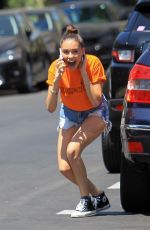 MADISN BEER in Denim Shorts Out for Lunch in Hollywood 08/14/2018