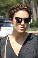 MANDY MOORE at a Hair Salon in Beverly Hills 08/16/2018