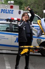 MARISKA HARGITAY on set of Law and Order: SVU in New York 08/20/2018