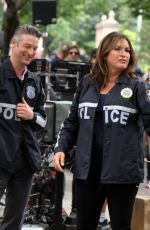 MARISKA HARGITAY on set of Law and Order: SVU in New York 08/20/2018