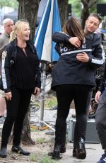 MARISKA HARGITAY on set of Law and Order: SVU in New York 08/20/2018