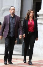 MARISKA HARGITAY on set of Law and Order: SVU in New York 08/22/2018
