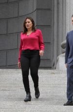 MARISKA HARGITAY on set of Law and Order: SVU in New York 08/22/2018