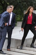 MARISKA HARGITAY on set of Law and Order: SVU in New York 08/22/2018