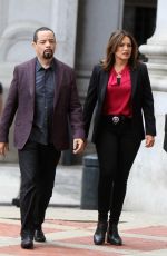 MARISKA HARGITAY on set of Law and Order: SVU in New York 08/22/2018