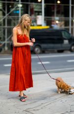MARTHA HUNT Out Walks Her Dog in New York 08/16/2018