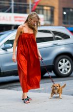 MARTHA HUNT Out Walks Her Dog in New York 08/16/2018