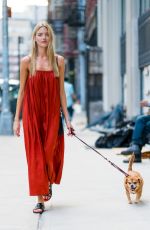 MARTHA HUNT Out Walks Her Dog in New York 08/16/2018