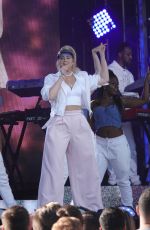 MEGHAN TRAINO Performs at Jimmy Kimmel in Los Angeles 08/06/2018