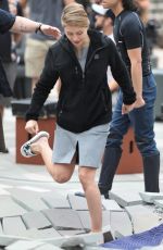 MELISSA BENOIST on the Set of Supergirl in Vancouver 08/13/2018