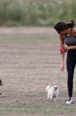 MICHELLE KEEGAN Out with Her Dogs in Essex 08/08/2018