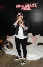 MICHELLE TRACHTENBERG at Crumbs & Whiskers Kitten Party in Los Angeles 08/24/2018