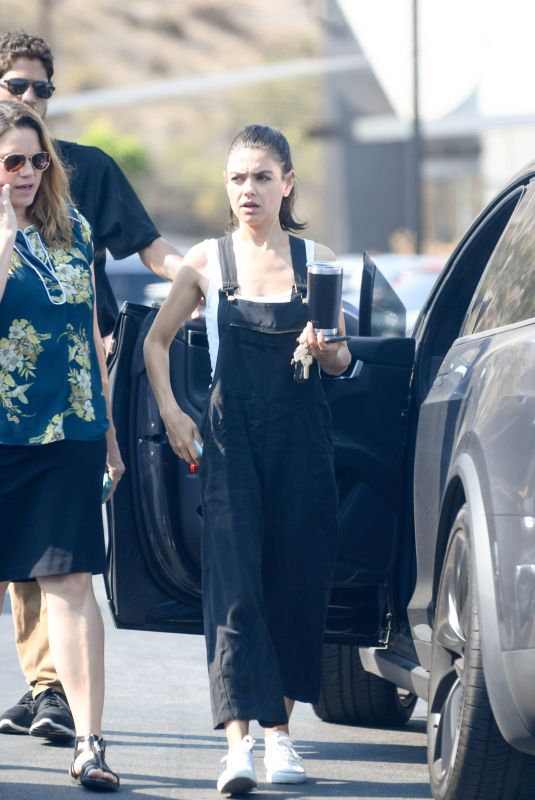 MILA KUNIS Arrives at a Studio in Culver City 08/09/2018
