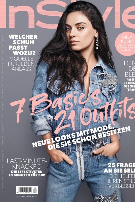 MILA KUNIS in Instyle Magazine, Germany September 2018