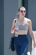 MILLA JOVOVICH Leaves a Gym in Hollywood 08/22/2018