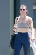 MILLA JOVOVICH Leaves a Gym in Hollywood 08/22/2018