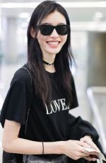 MING XI at Airport in Shanghai 08/27/2018