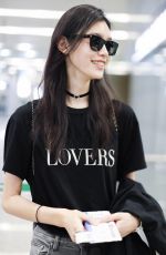 MING XI at Airport in Shanghai 08/27/2018