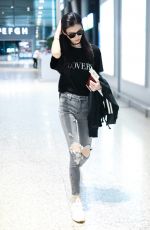 MING XI at Airport in Shanghai 08/27/2018