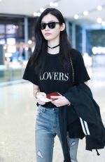 MING XI at Airport in Shanghai 08/27/2018