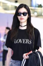 MING XI at Airport in Shanghai 08/27/2018