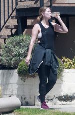MISCHA BARTON Leaves a Gym in Beverly Hills 08/15/2018