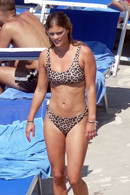 NINA AGDAL in Bikini on Vacation in Capri 07/31/2018