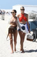 OLIVIA CULPO and DEVON WINDSOR at a Beach in Miami 08/13/2018