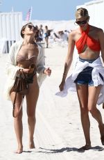 OLIVIA CULPO and DEVON WINDSOR at a Beach in Miami 08/13/2018