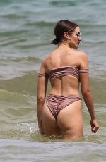 OLIVIA CULPO and DEVON WINDSOR in Bikinis at a Beach in Miami 08/13/2018