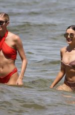 OLIVIA CULPO and DEVON WINDSOR in Bikinis at a Beach in Miami 08/13/2018