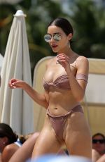 OLIVIA CULPO and DEVON WINDSOR in Bikinis at a Beach in Miami 08/13/2018
