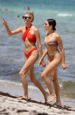 OLIVIA CULPO and DEVON WINDSOR in Bikinis at a Beach in Miami 08/13/2018