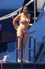 PADMA LAKSHMI in Bikini at a Yacht in Capri 08/01/2018