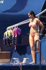 PADMA LAKSHMI in Bikini at a Yacht in Capri 08/01/2018
