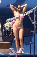 PADMA LAKSHMI in Bikini at a Yacht in Capri 08/01/2018