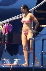 PADMA LAKSHMI in Bikini at a Yacht in Capri 08/01/2018