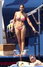 PADMA LAKSHMI in Bikini at a Yacht in Capri 08/01/2018