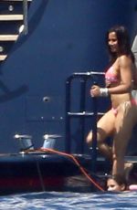 PADMA LAKSHMI in Bikini at a Yacht in Capri 08/01/2018