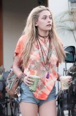 PARIS JACKSON in Denim Shorts Leaves Urth Cafe in Los Angeles 08/01/2018