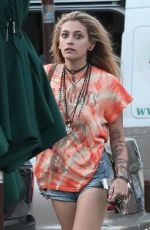 PARIS JACKSON in Denim Shorts Leaves Urth Cafe in Los Angeles 08/01/2018