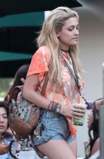 PARIS JACKSON in Denim Shorts Leaves Urth Cafe in Los Angeles 08/01/2018