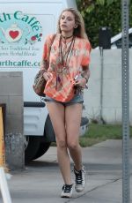 PARIS JACKSON in Denim Shorts Leaves Urth Cafe in Los Angeles 08/01/2018