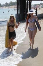 PHOEBE PRICE and MARCELA IGLESIAS in Bikinis at a Beach in Malibu 08/19/2018