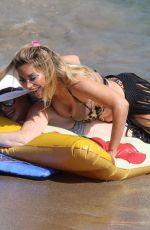 PHOEBE PRICE and MARCELA IGLESIAS in Bikinis at a Beach in Malibu 08/19/2018